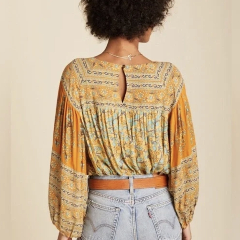 XS-M SPELL Spell & the Gypsy Collective Delirium Floral 3/4 Sleeve Top - Picture 2 of 14